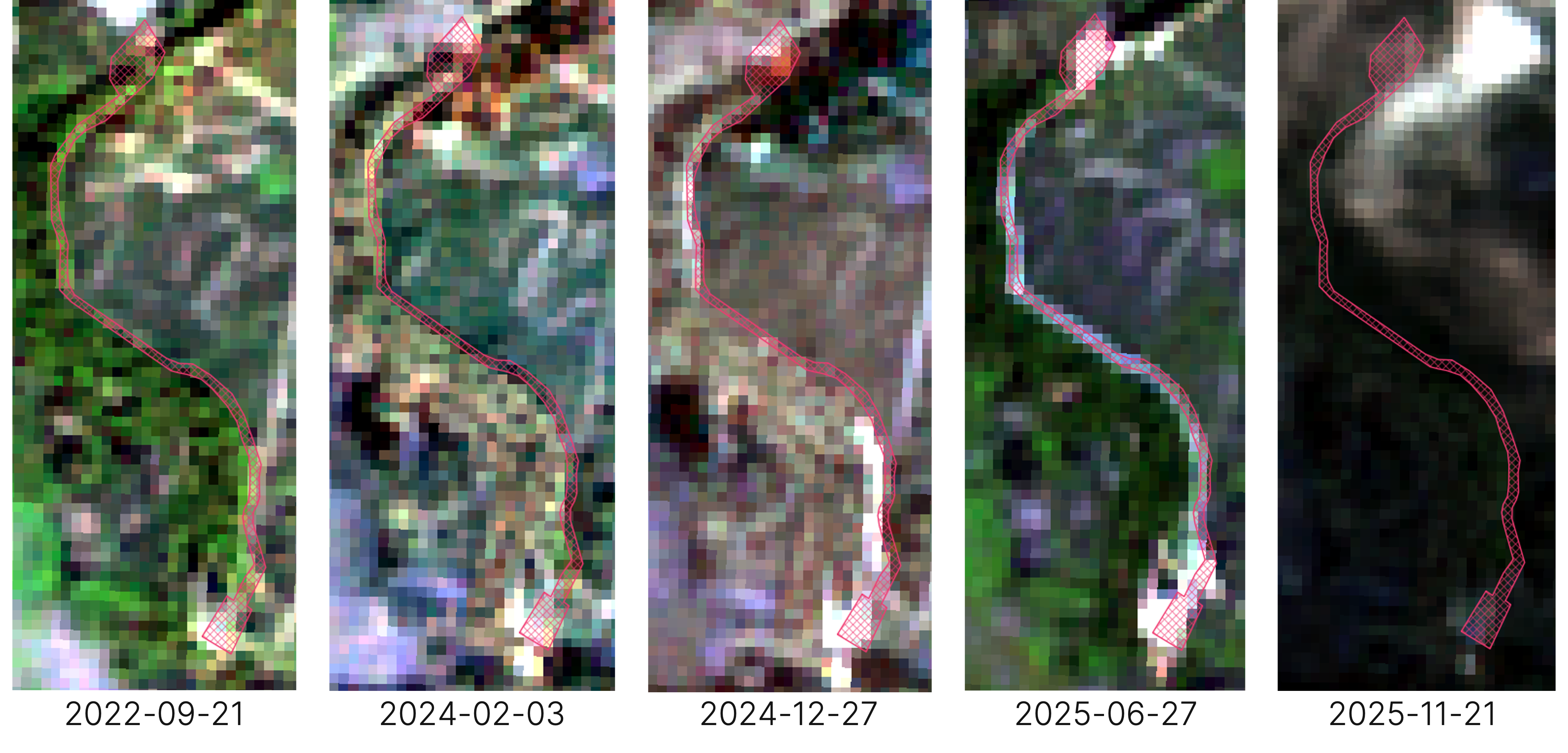 Sentinel-2 image series, 2022–2025