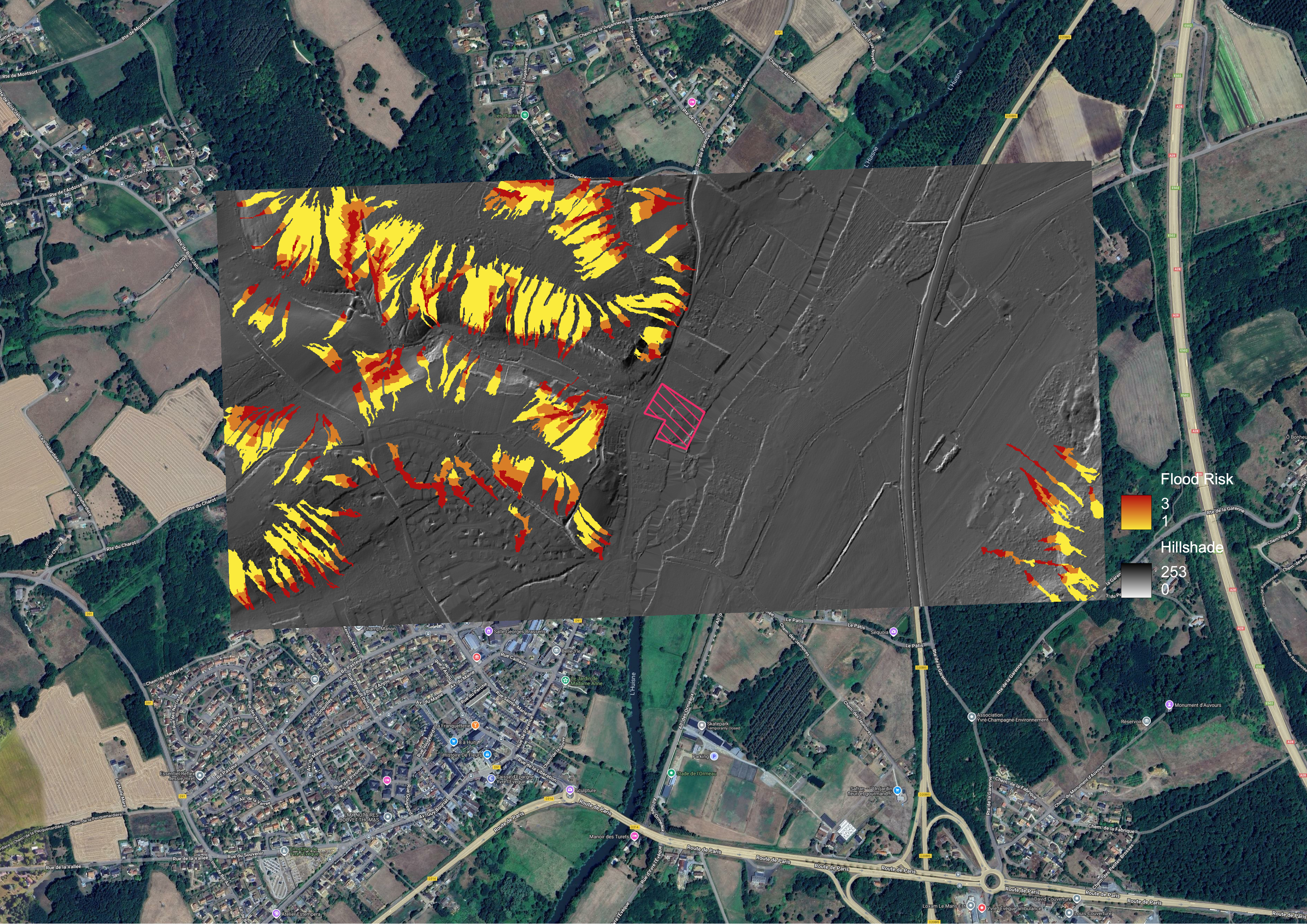 Topographic flood screening
